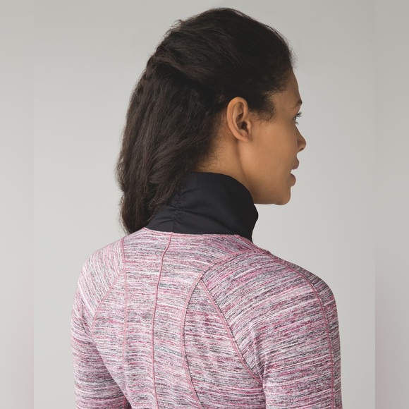 Lululemon Runderful 1/2 Zip sz 8 Space Dye Camo Berry Rumble Multi / Black - Picture 6 of 16